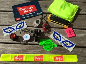 Just some of the free swag for Bike Gang participants!