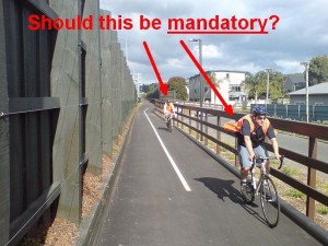 Now Mandatory On Your Cycleway