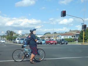 This girl didn't feel like vehicular cycling on Balmoral Road.