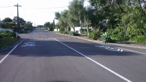 Sharrows on Seacliffe Avenue, Belmont