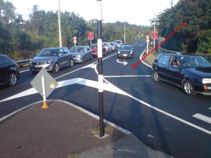 This is for cars (only), and as such deserves a new seal of asphalt (plus paint markings) even though it is about to be rebuilt.