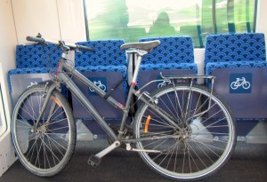 My bike on electric train