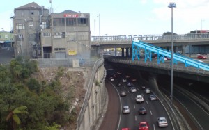 Scaffold Ramp from K Road Overbridge