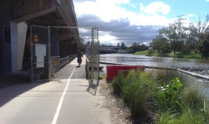 Cycle way under overpass