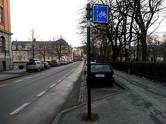 Cycle lane Trondheim