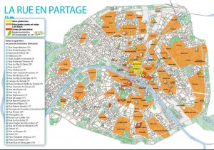 A map of Paris showing the new 30km/h zones