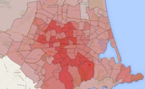 Darker red denotes higher cycling rates
