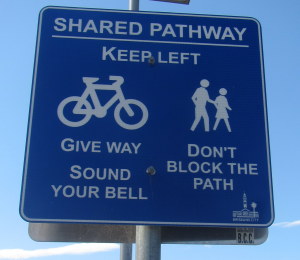 Sign of shared path
