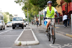 Melbourne separated cycle path