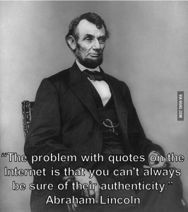 Abraham Lincoln on internet