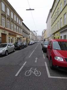 Contraflow cycling in Vienna