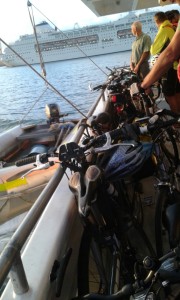 Bikes and cruise ship Devo ferry