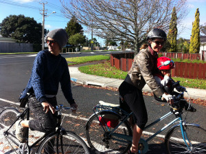 Bike Te Atatu's Jemma Nissen,and Kathryn King. 