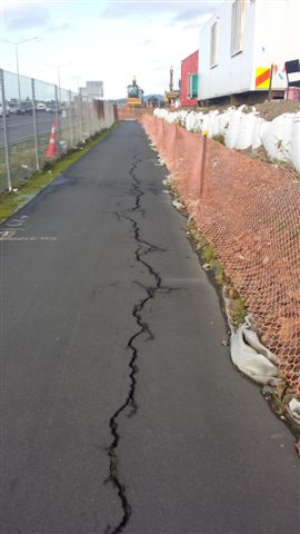 Cracks in path