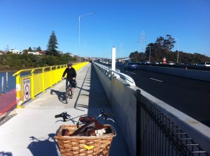 The new Whau overbridge, photographed by Carol.