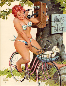 "Hello? I'd like to order an ice-cream truck please. Lightpath, yes." Legendary pin-up Hilda handles the heat... 