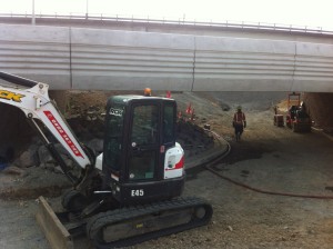 Patiki Road underpass coming along...