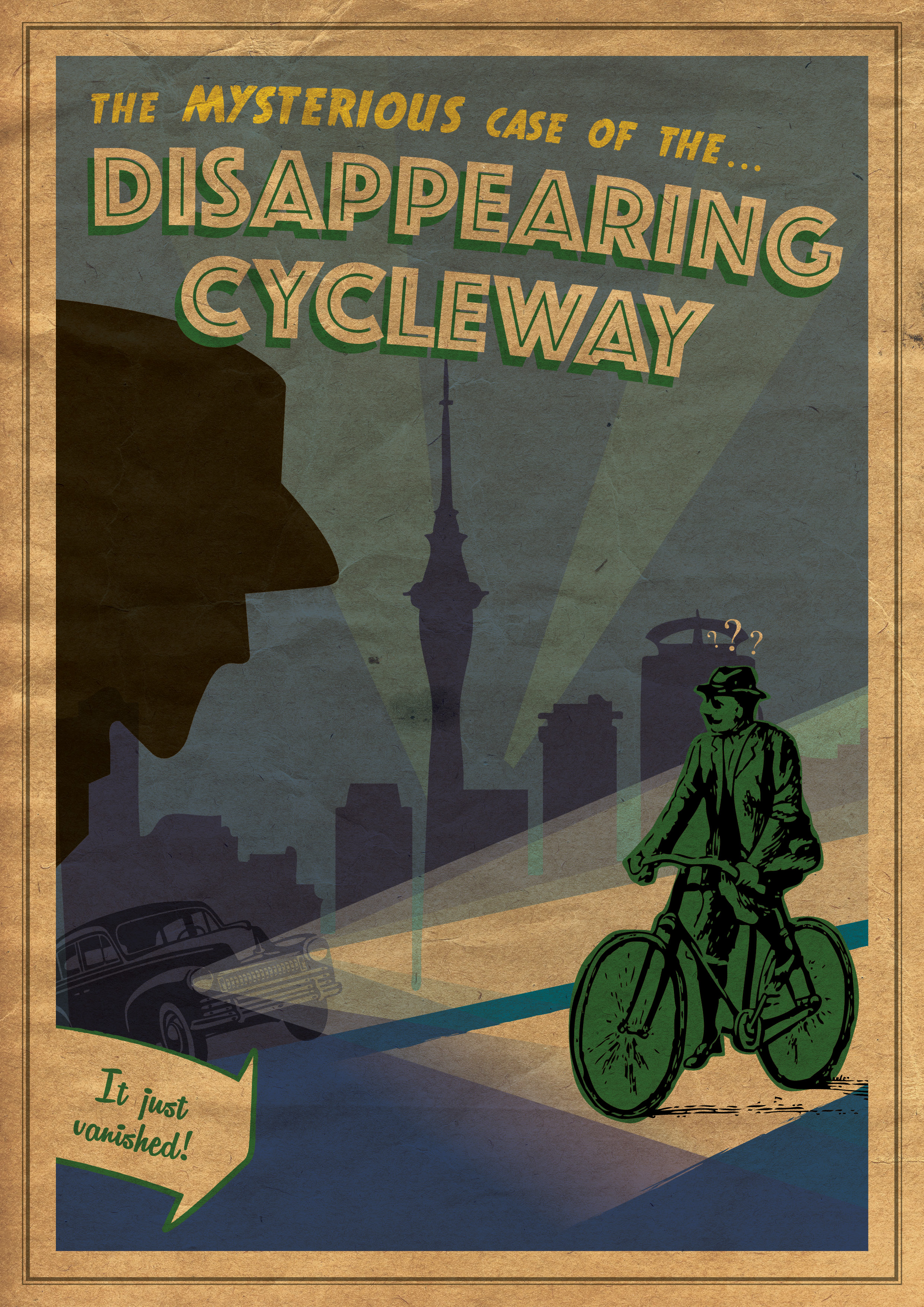 The case of the disappearing cycleway. [Credit: Doug Gaylard]