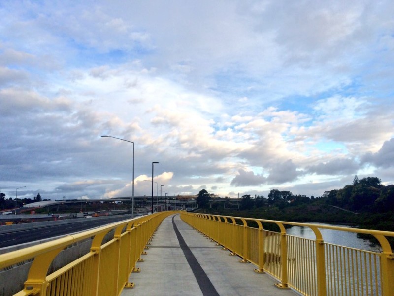 Yellow Bridge at Waterview on the NW cycleway