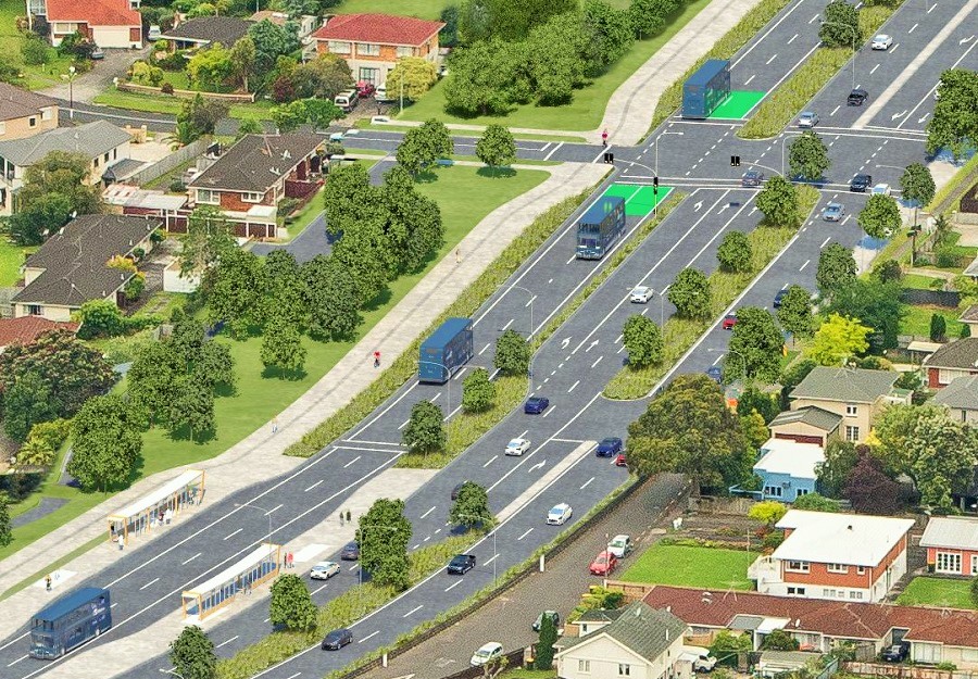 Image-of-proposed-Busway-on-Pakuranga-Road