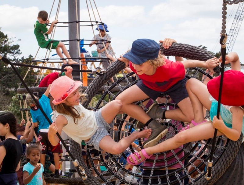 Busy opening day at Waterview Playground in December. (Pic: Auckland Council) 