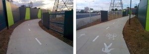 Left: Looking west. Right: Looking east. The added gaps in the fence now provide much better forward visibility.