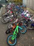 Milford Primary kids get there by bike!