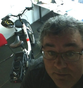 Office bike-selfie.