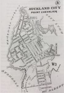 Map of Point Chevalier, 1953 (from the book Point Chevalier Memories, 1930s-1950s)