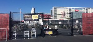 Valet bike parking provided by the Silicon Valley Bicycle Coalition. 