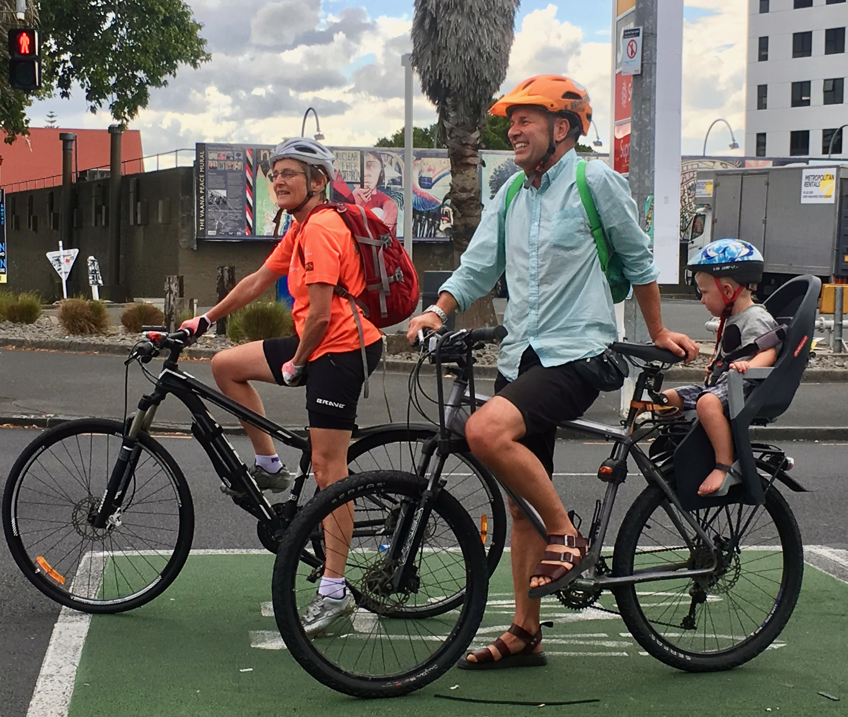 Aucklanders on bikes K Road