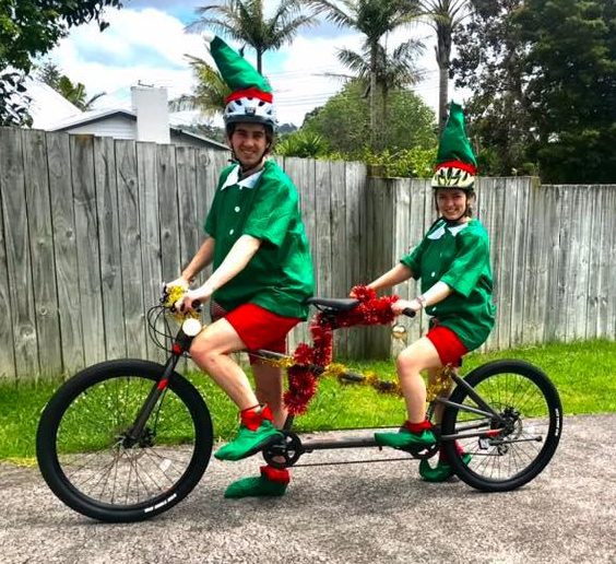 Two Elves on a Tandem Bike
