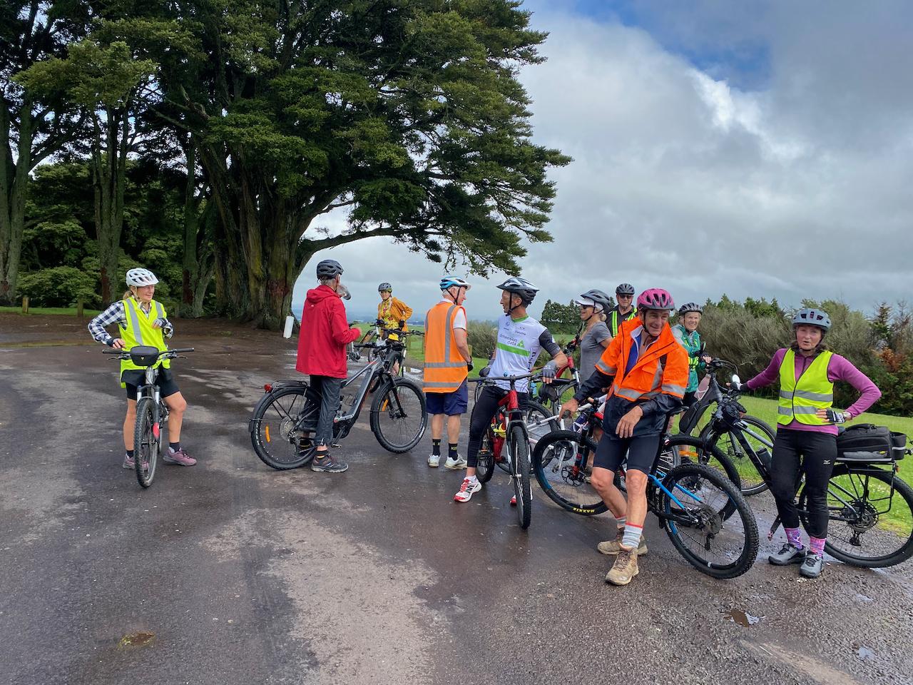 Photo of group at the Top of Pukekoke Hill