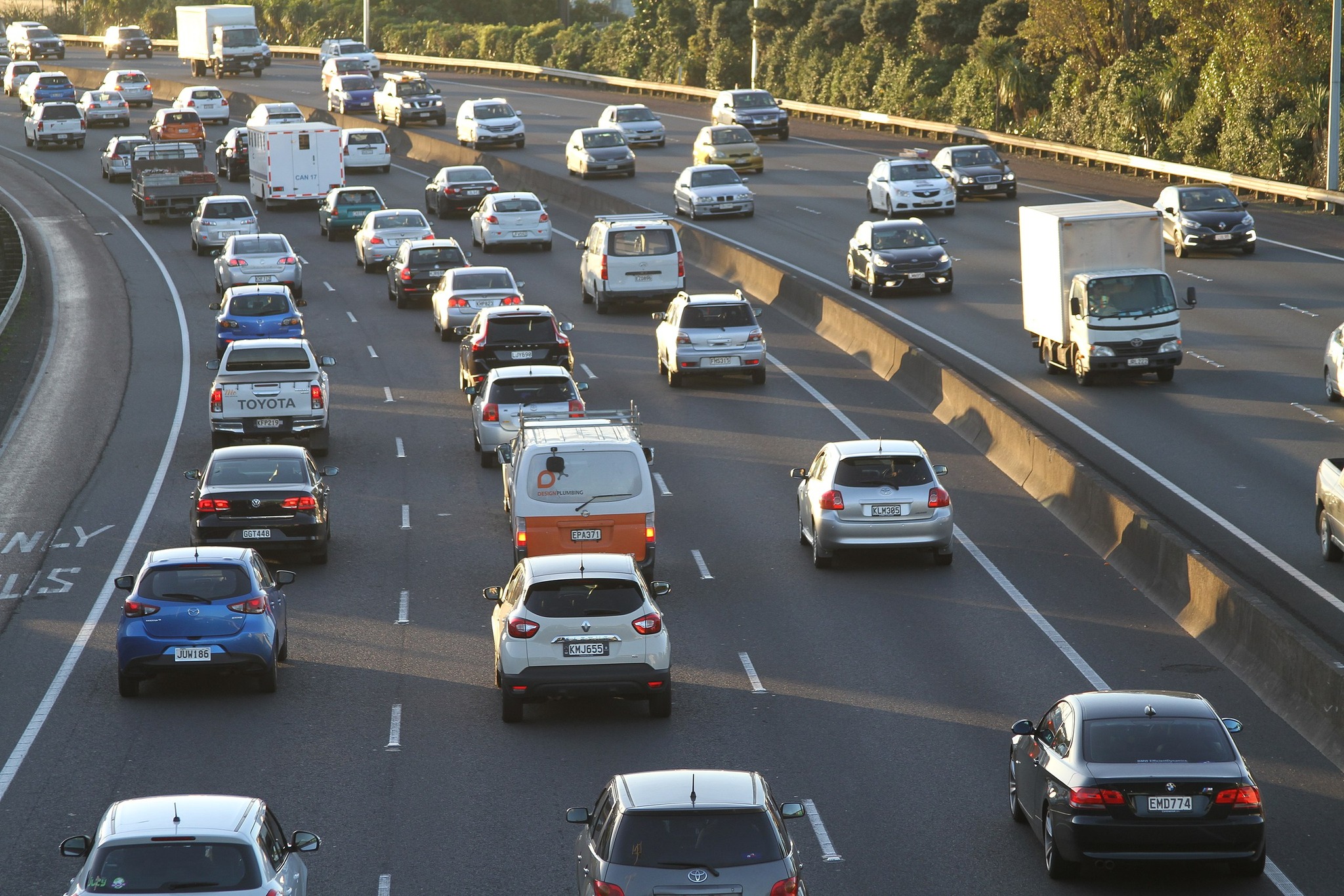 Lots of cars on a motorway