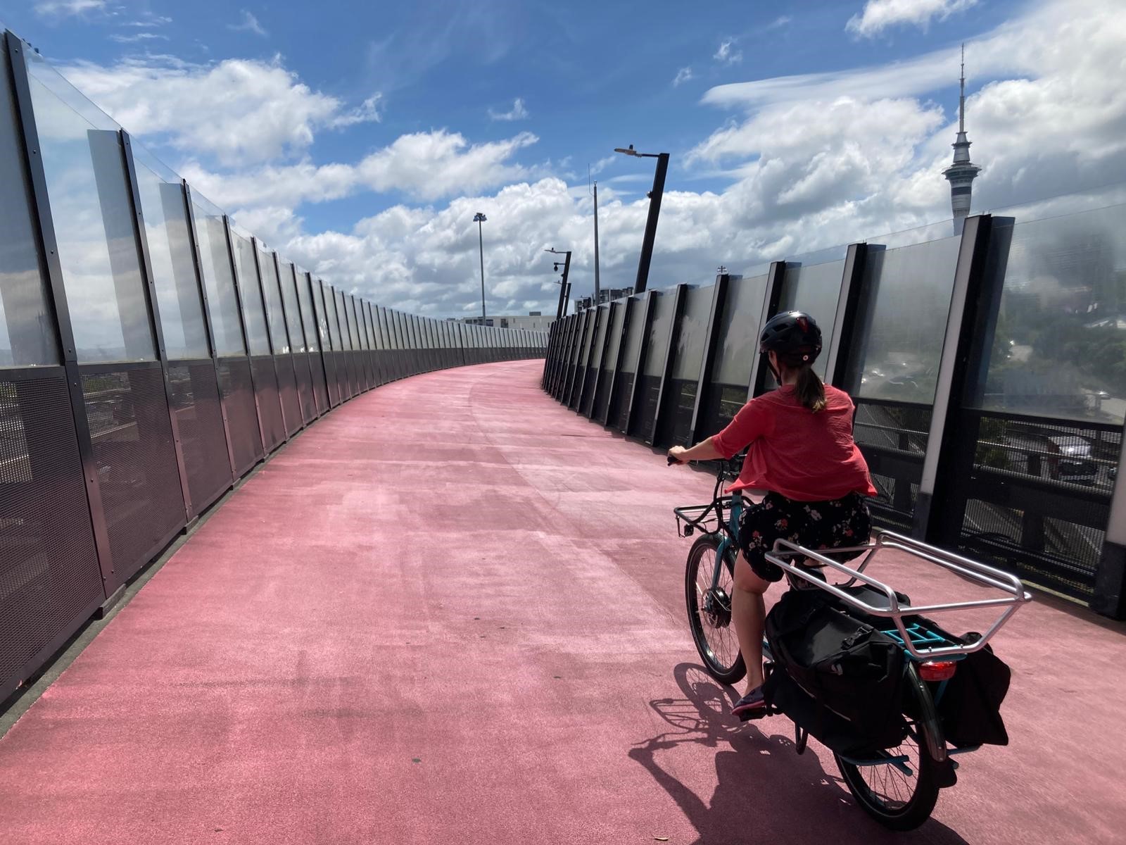 Sue rides off along the lightpath